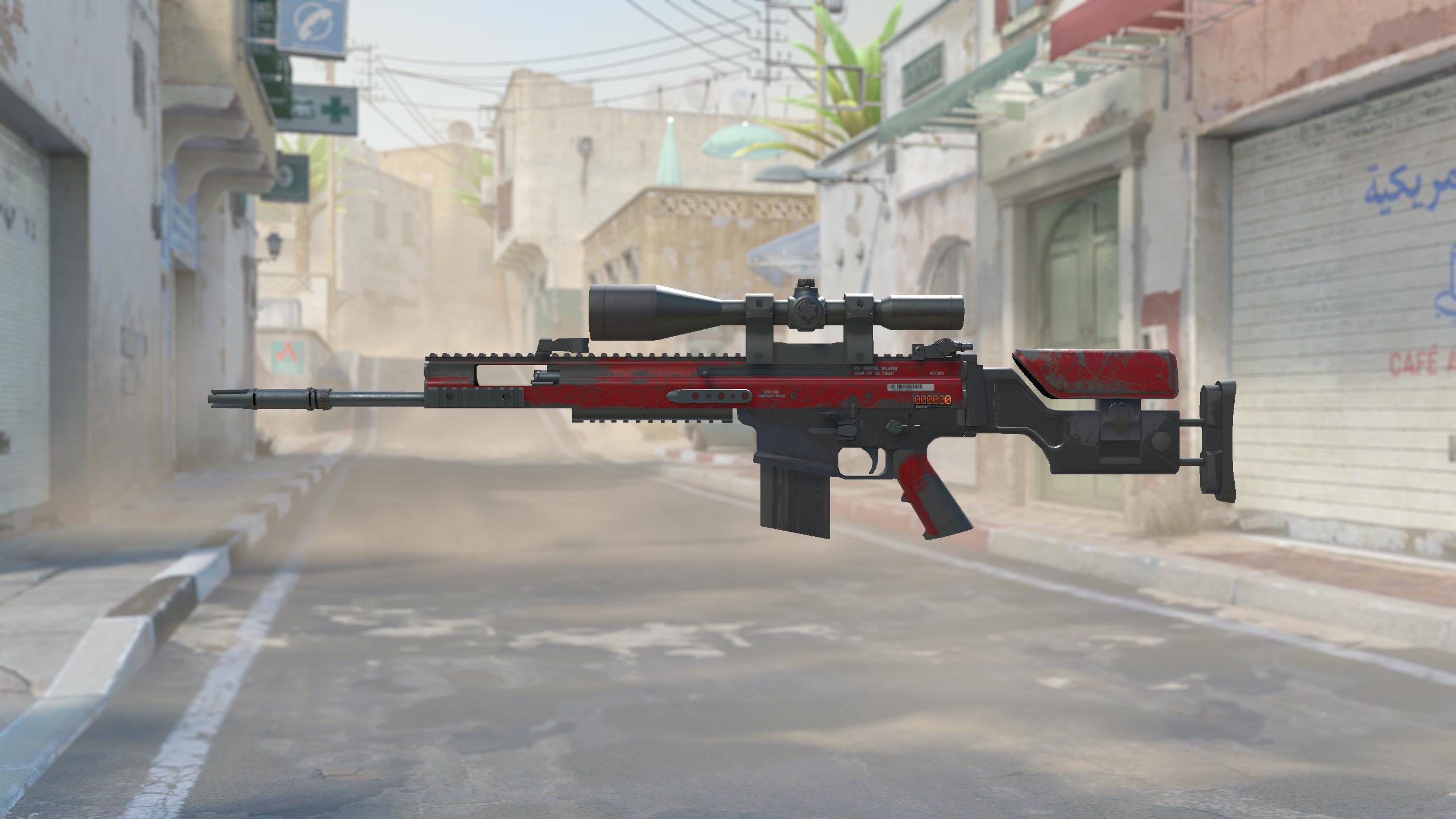 SCAR-20（StatTrak™） | 深红之网 (久经沙场)