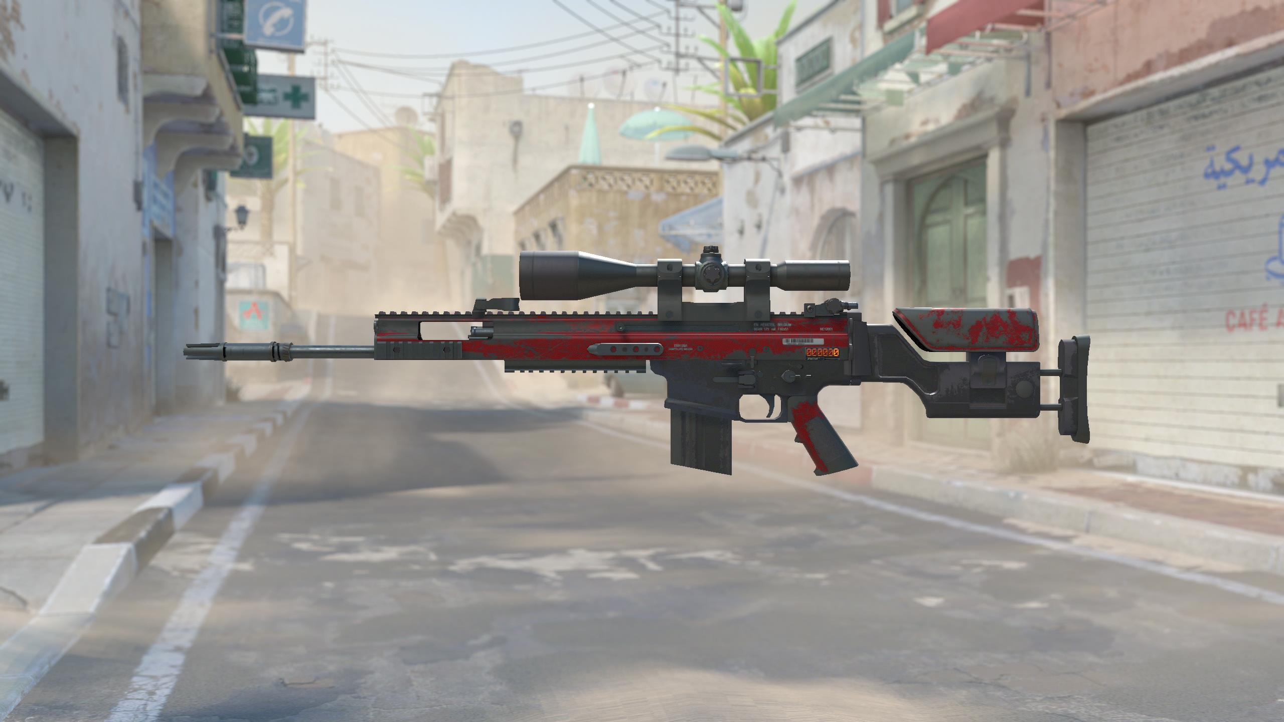 SCAR-20（StatTrak™） | 深红之网 (久经沙场)