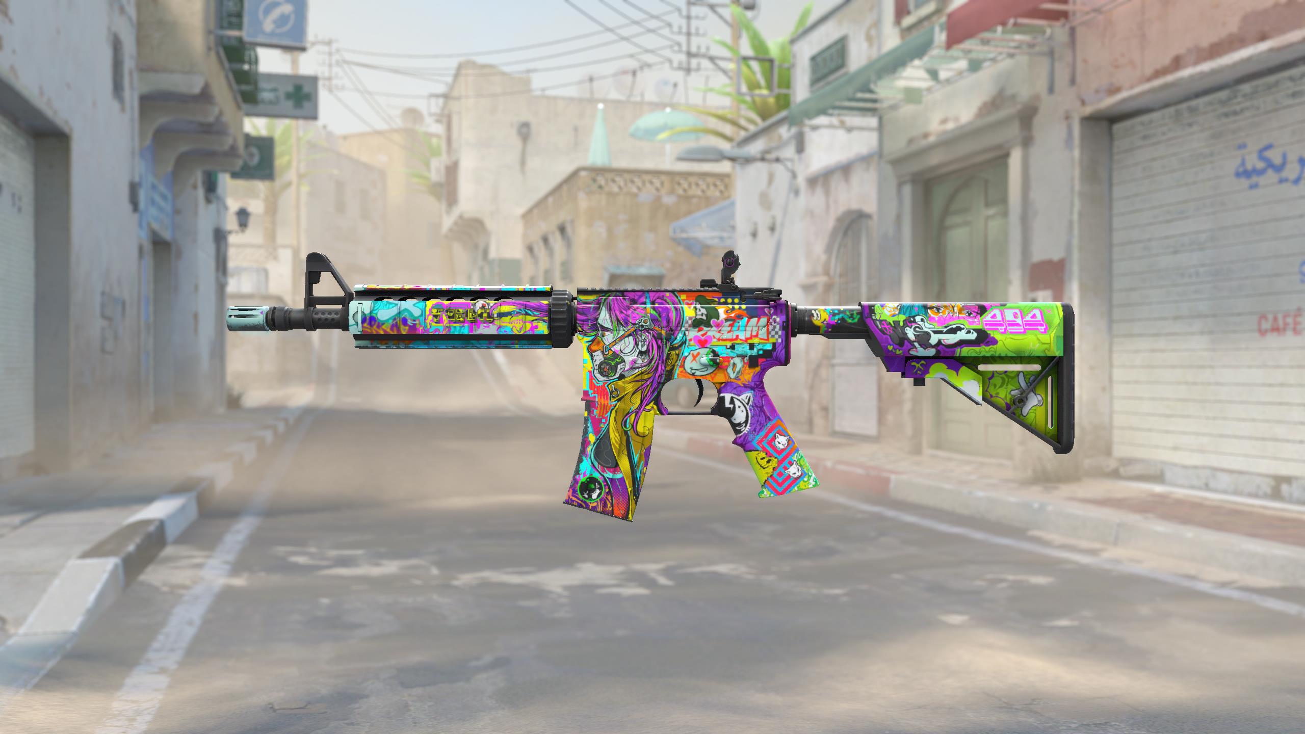 M4A4 | 活色生香 (略有磨损)