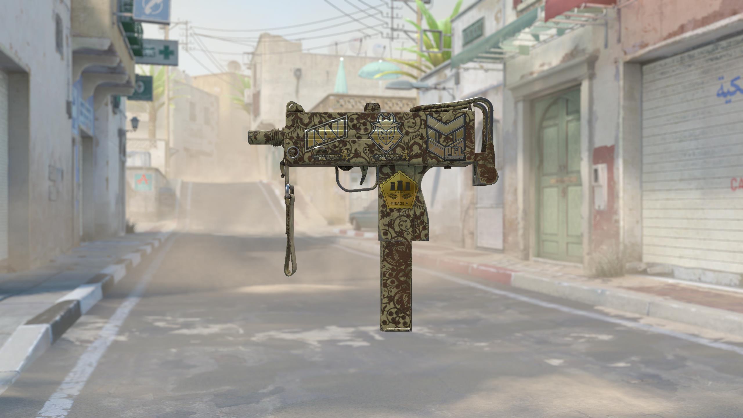 MAC-10（纪念品） | 赭色大马士革 (略有磨损)