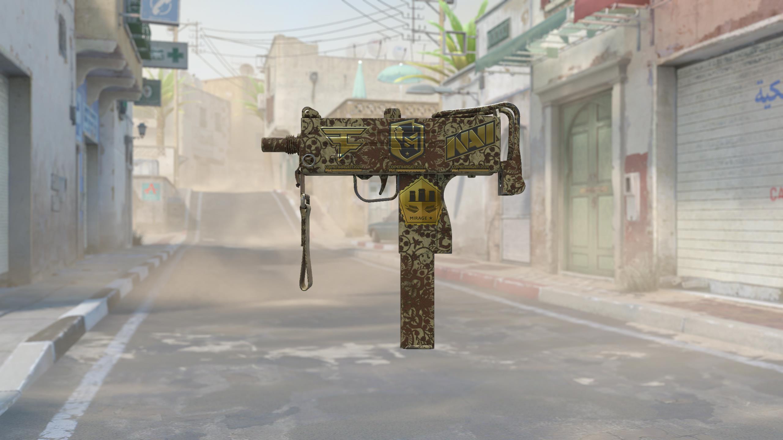 MAC-10（纪念品） | 赭色大马士革 (略有磨损)