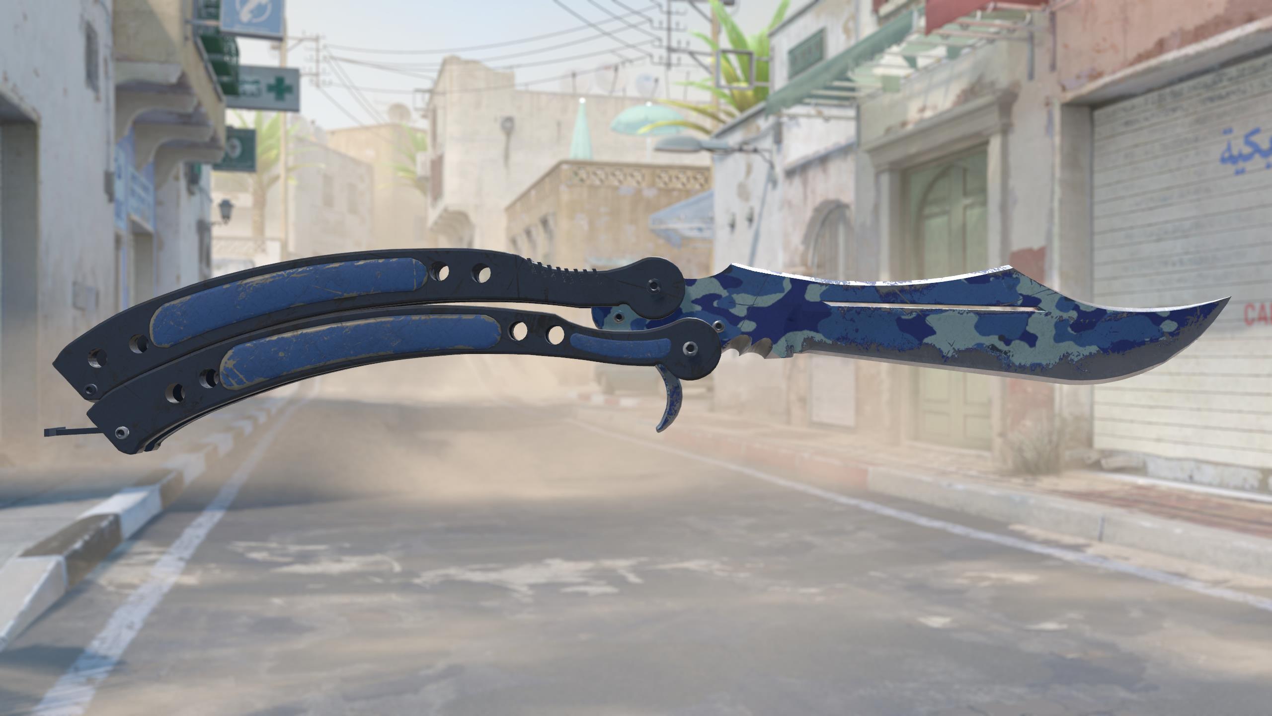 蝴蝶刀（★ StatTrak™） | 澄澈之水 (战痕累累)