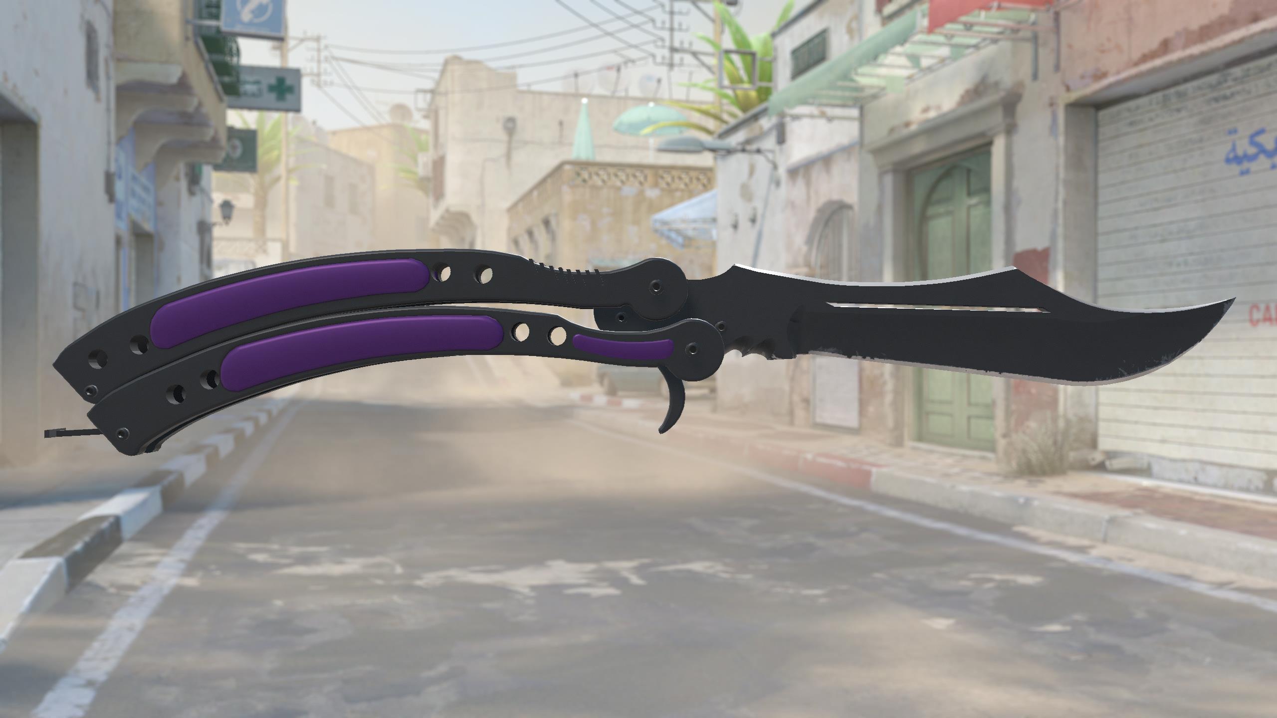 蝴蝶刀（★） | 致命紫罗兰 (略有磨损)