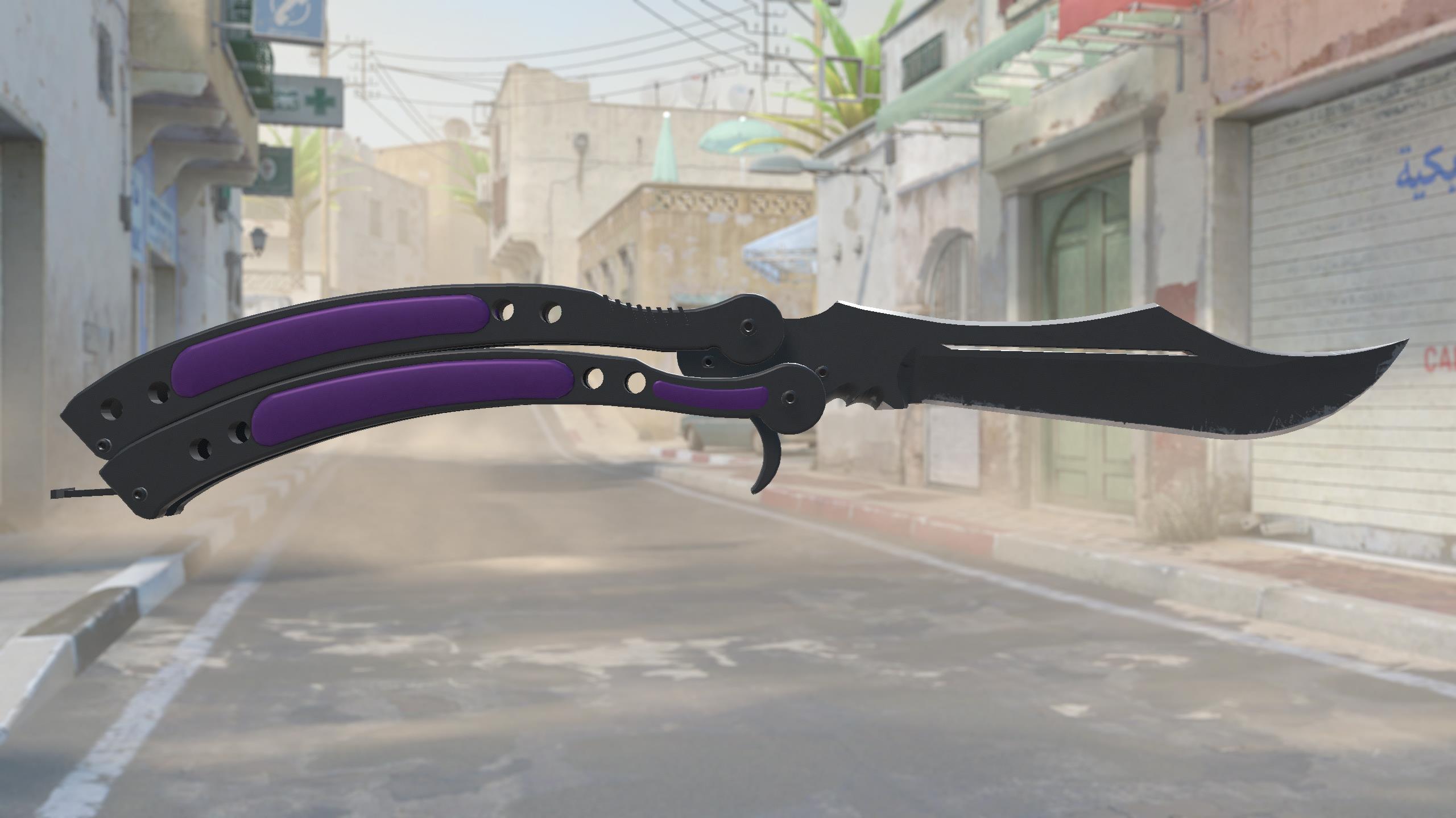 蝴蝶刀（★） | 致命紫罗兰 (略有磨损)