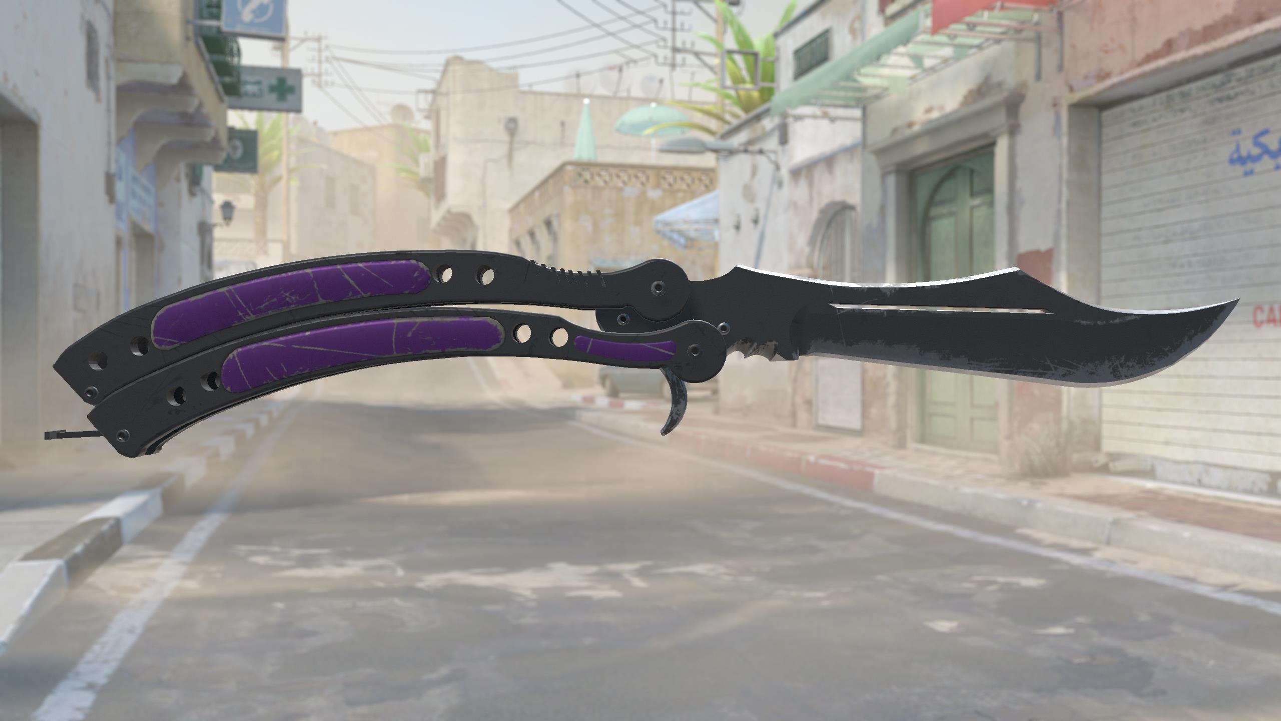 蝴蝶刀（★ StatTrak™） | 致命紫罗兰 (破损不堪)