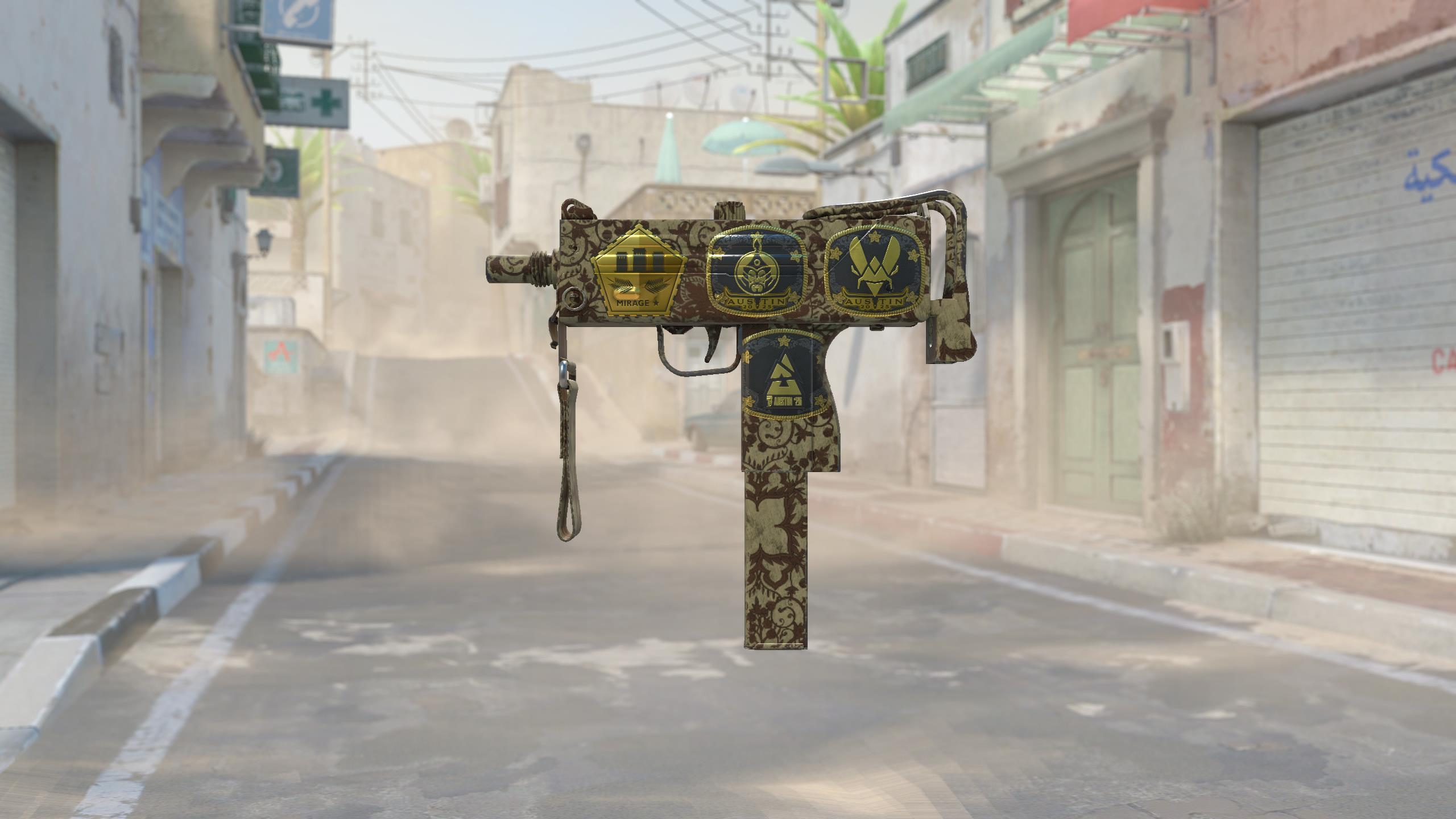 MAC-10（纪念品） | 赭色大马士革 (略有磨损)