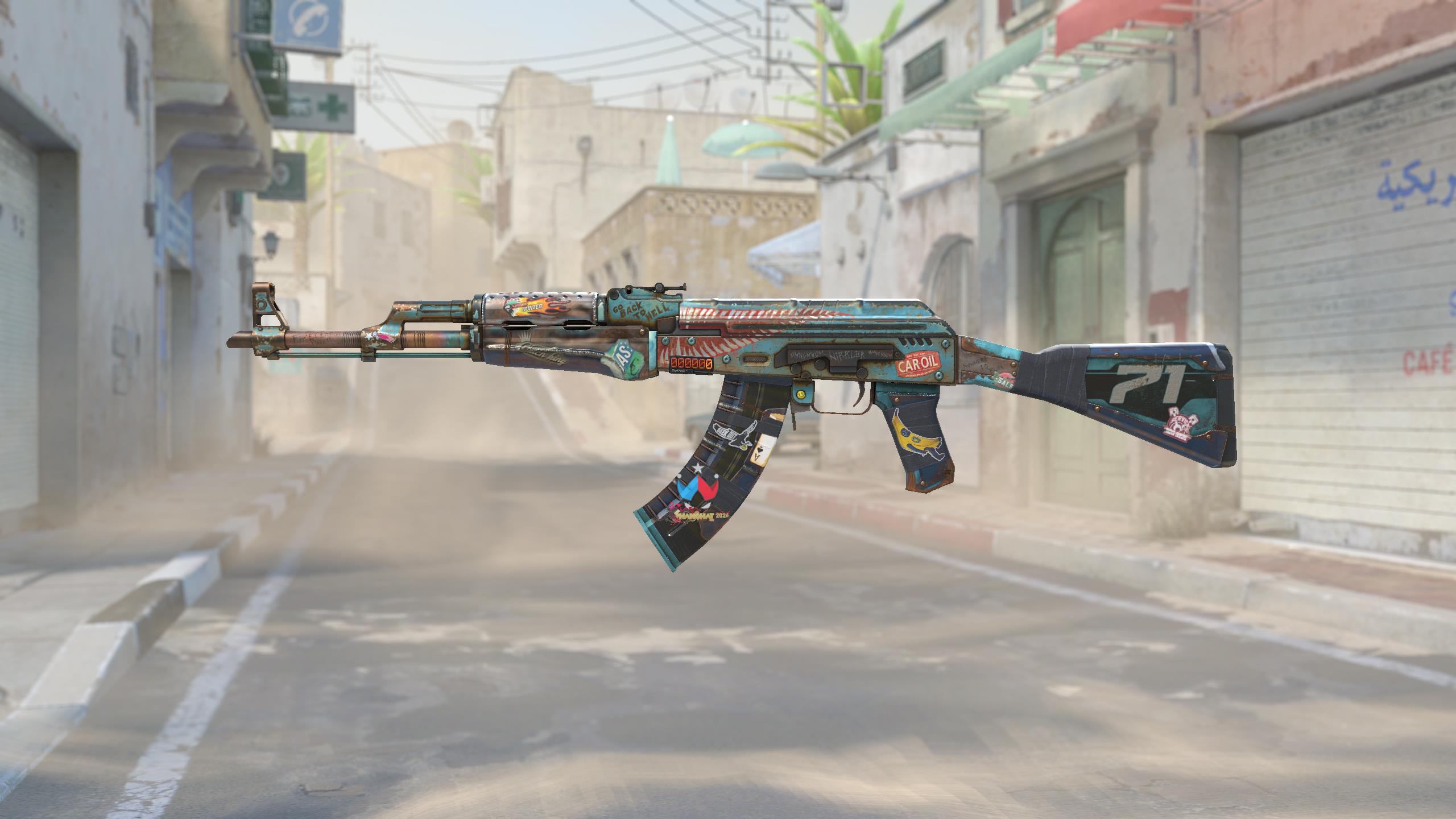 AK-47（StatTrak™） | 复古浪潮 (略有磨损)