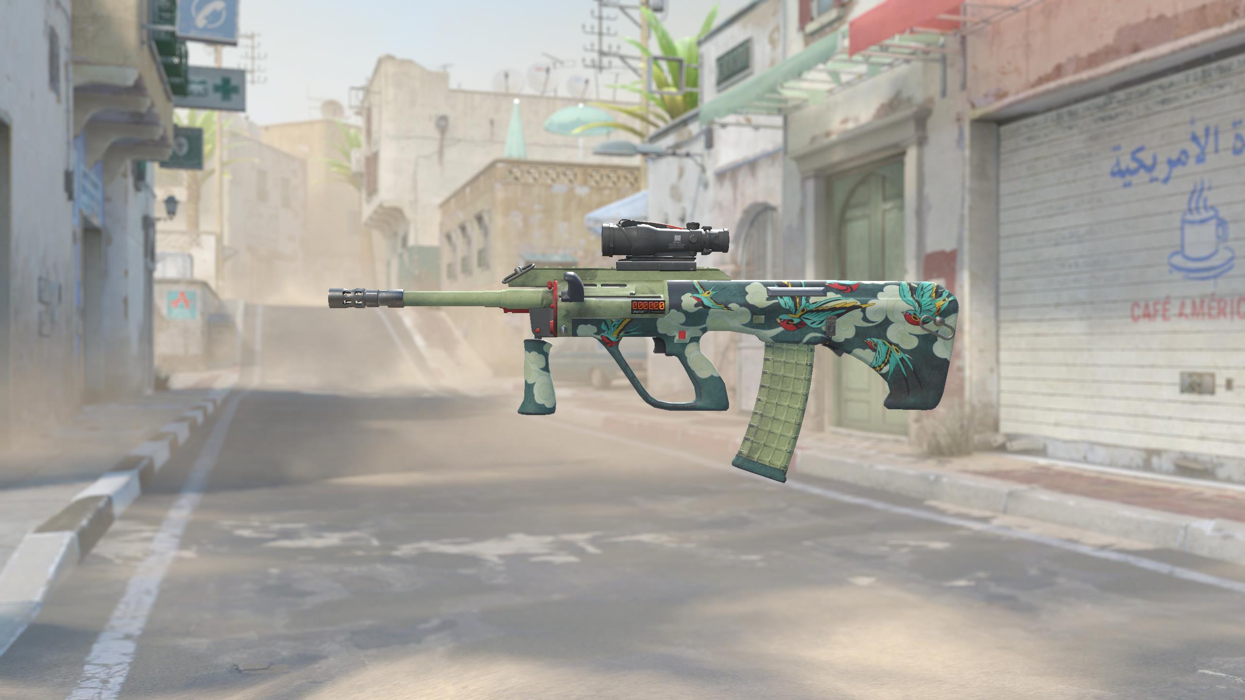 AUG（StatTrak™） | 燕群 (略有磨损)