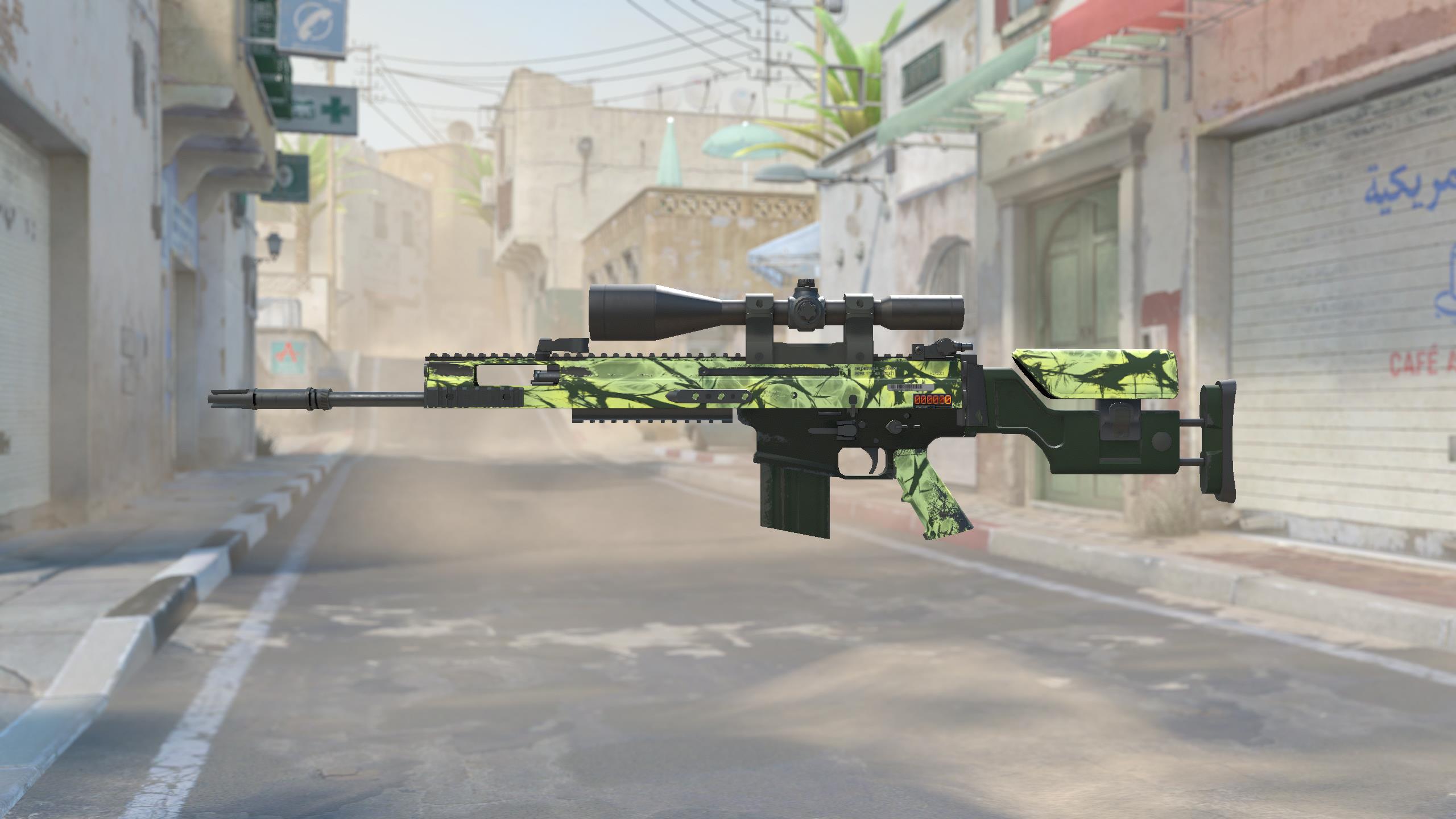 SCAR-20（StatTrak™） | 丛林爆发 (略有磨损)