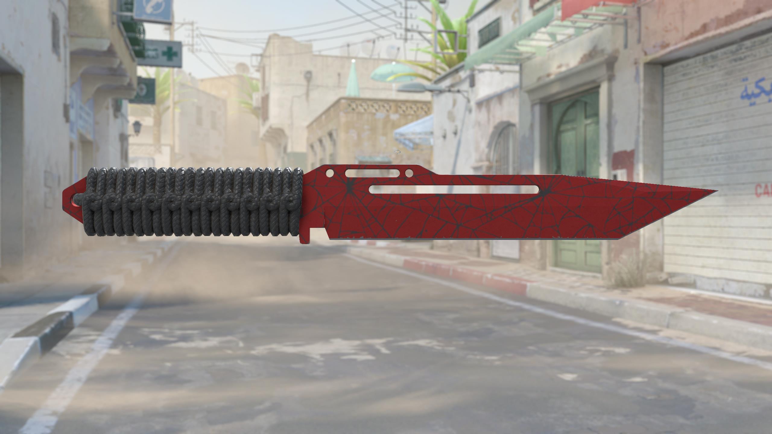 系绳匕首（★ StatTrak™） | 深红之网 (略有磨损)