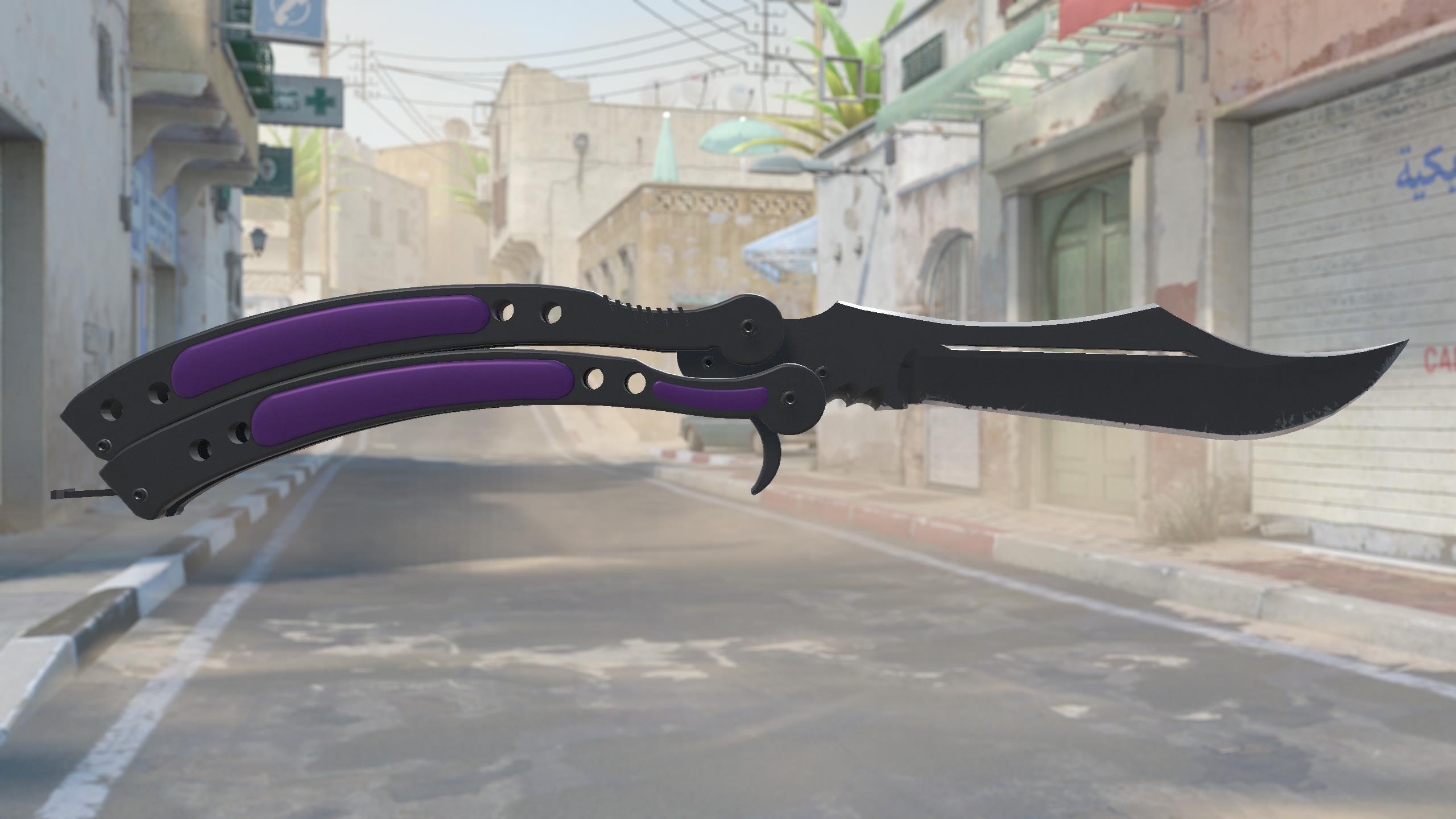 蝴蝶刀（★） | 致命紫罗兰 (略有磨损)