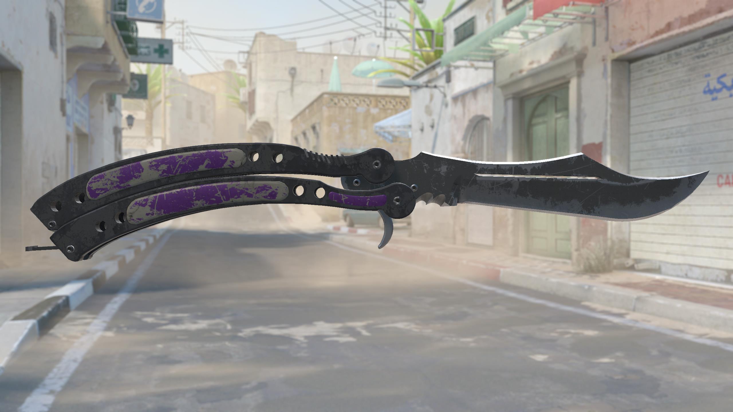 蝴蝶刀（★ StatTrak™） | 致命紫罗兰 (战痕累累)