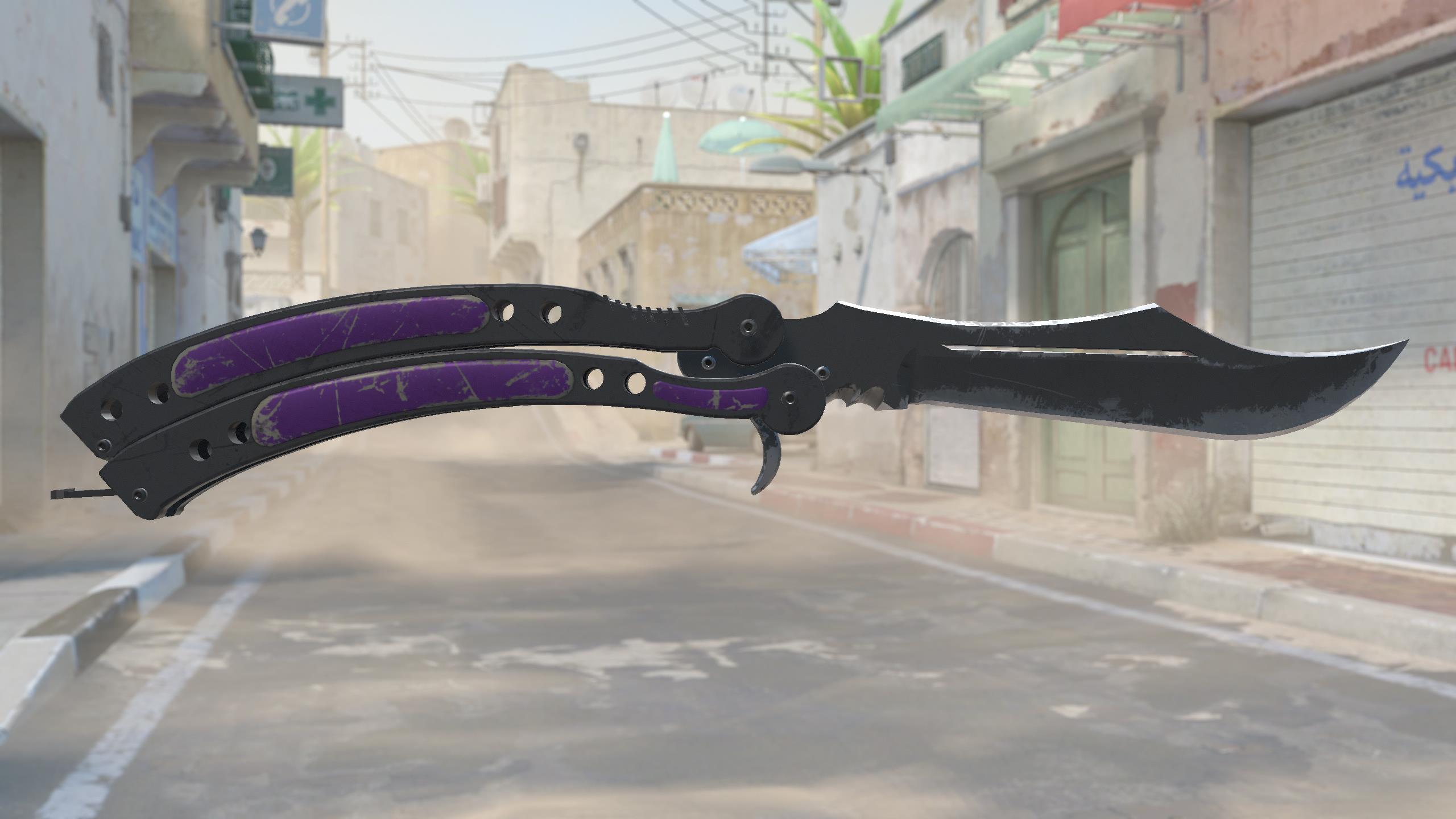 蝴蝶刀（★ StatTrak™） | 致命紫罗兰 (战痕累累)