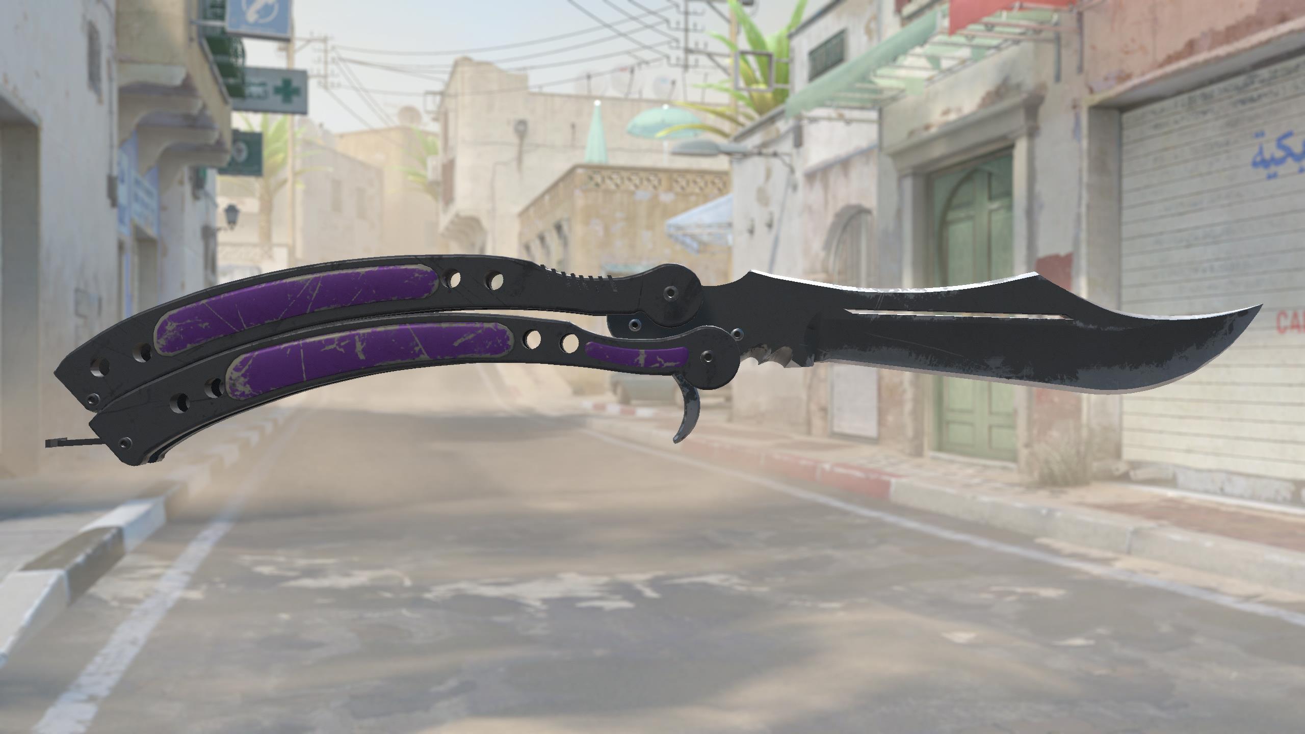 蝴蝶刀（★ StatTrak™） | 致命紫罗兰 (战痕累累)