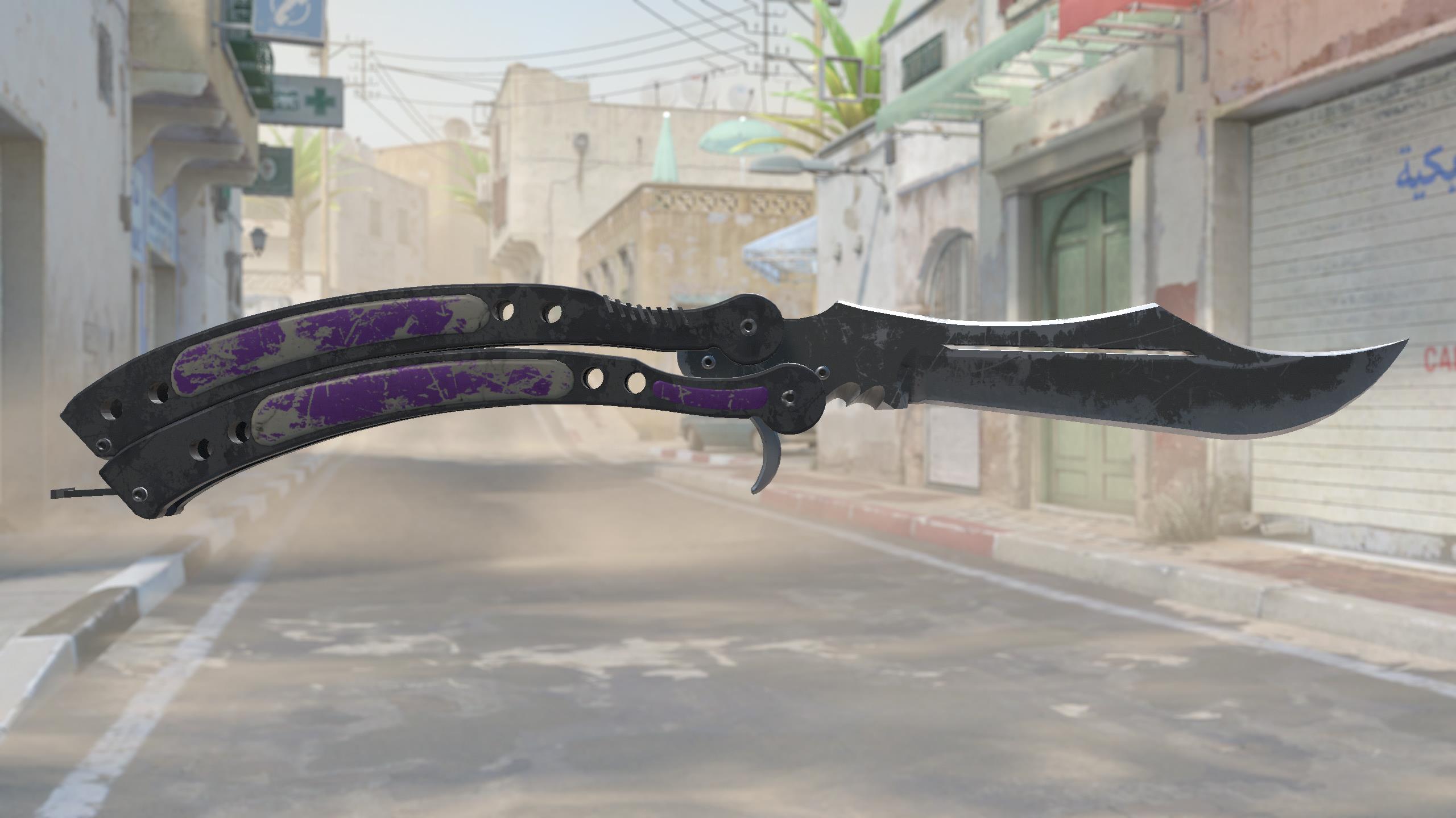 蝴蝶刀（★ StatTrak™） | 致命紫罗兰 (战痕累累)