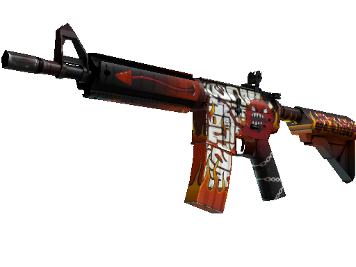 M4A4（StatTrak™） | 地狱烈焰 (略有磨损)